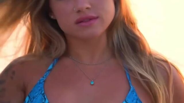 Caleigh Mackenzie Showing Off Sexy Body On The Beach