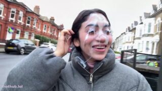 Artemis Carmona Cums On Her Face And Walks Down The Street