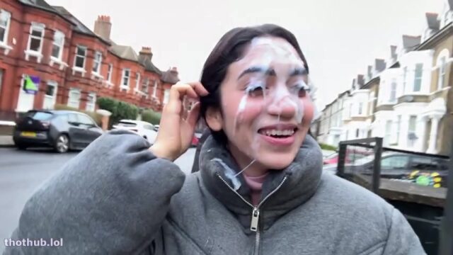 Artemis Carmona Cums On Her Face And Walks Down The Street